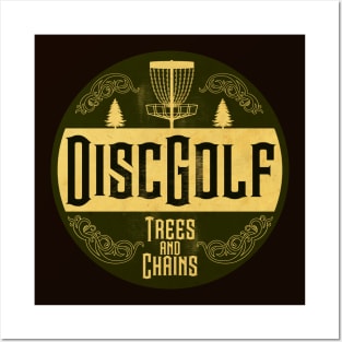 Disc Golf Trees and Chains Posters and Art